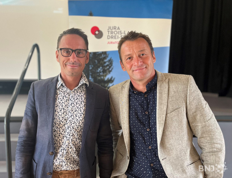 Le directeur de Jura Tourisme, Guillaume Lachat, et son président, Frédéric Lovis, sont revenus ce mercredi sur l'exercice 2021 et les perspectives pour les années à venir.