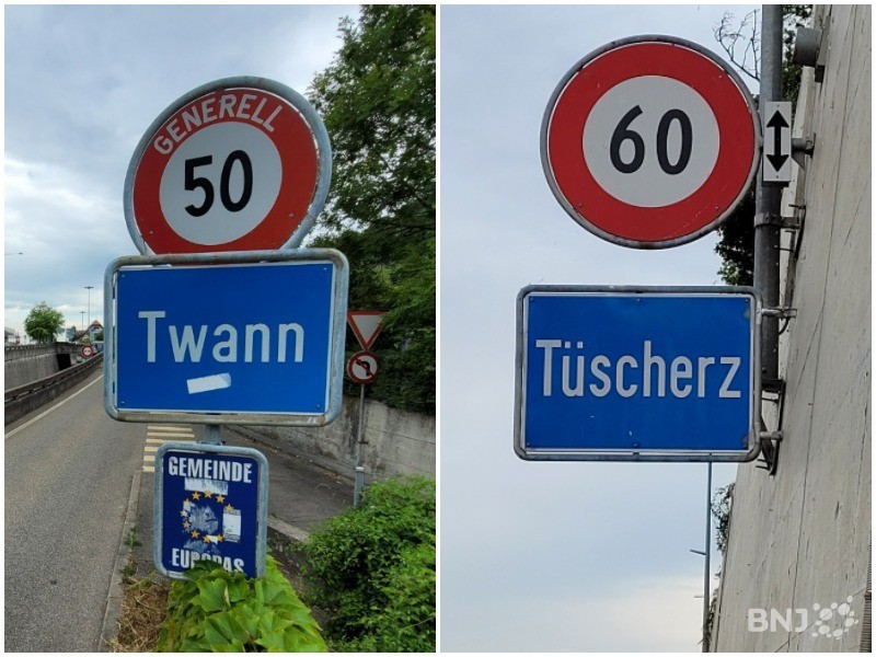 Les deux villages qui forment la commune de Douanne-Daucher.