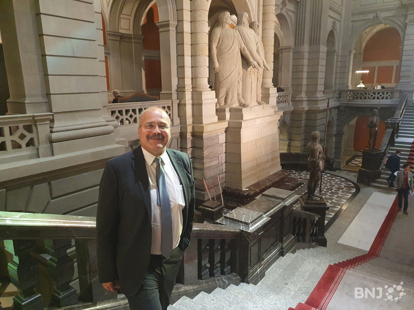 Le député PLR sous la Coupole à Berne.