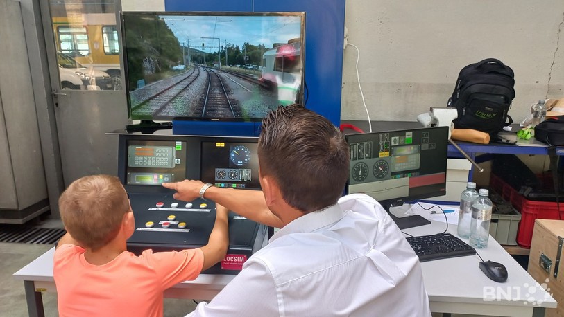 Un simulateur ferroviaire était à disposition des visteurs.