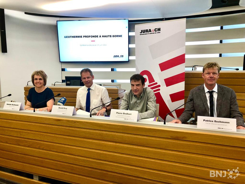 Les autorités cantonales ont présenté lundi la nouvelle convention sur le projet de géothermie profonde à Haute-Sorne.