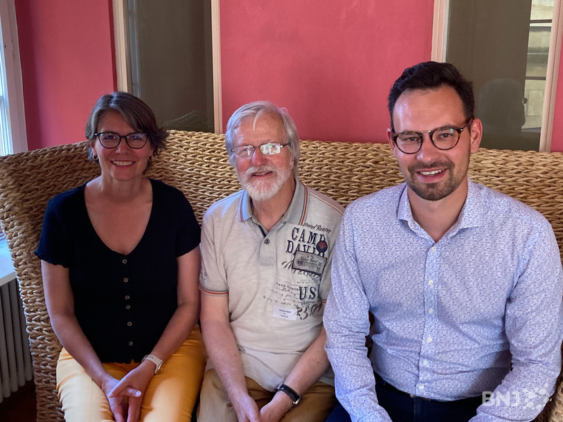 De gauche à droite: Nadège Graber, secrétaire-coordinatrice, en compagnie des deux co-présidents de l'ATE, Christian Piguet et Kilian Winz. 