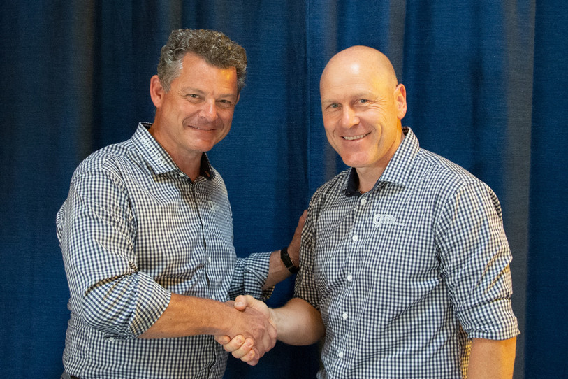 L'ancien et le nouveau président : Dimitri Gianoli et Didier Cuche (photo : Matthias Vauthier).