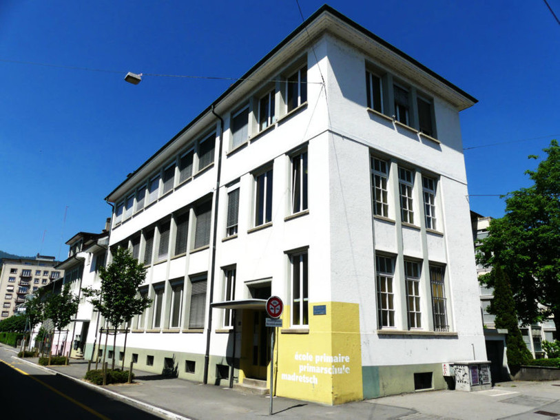 L'accident s'est produit non loin de l'école primaire des Pianos. (Photo : Ville de Bienne).