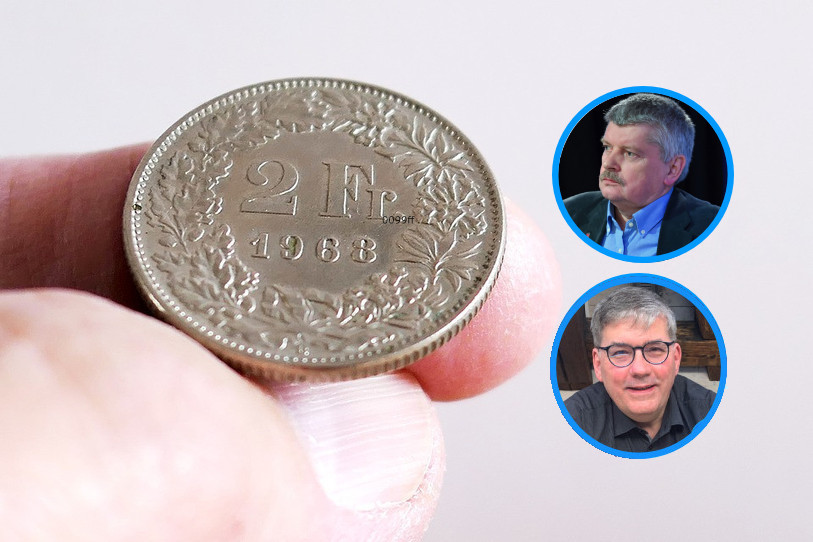 Le député CS-POP Rémy Meury et le député-suppléant PLR Pierre Chételat débattent mercredi dans Pure Politique.