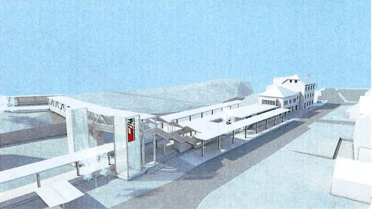 Le législatif de Tramelan a validé le projet de réaménagement de la gare lundi soir. (Photo: maquette Buri et Partenaires)