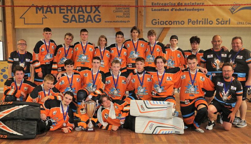 Les jeunes du SHC Rossemaison se sont inclinés en finale de la Coupe d'Europe U19 (photo: SHC Rossemaison).