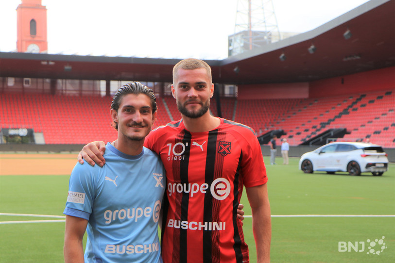 Saiz et Epitaux : les deux joueurs neuchâtelois avaient fait leur début ensemble à Xamax. (Photo archives) 
