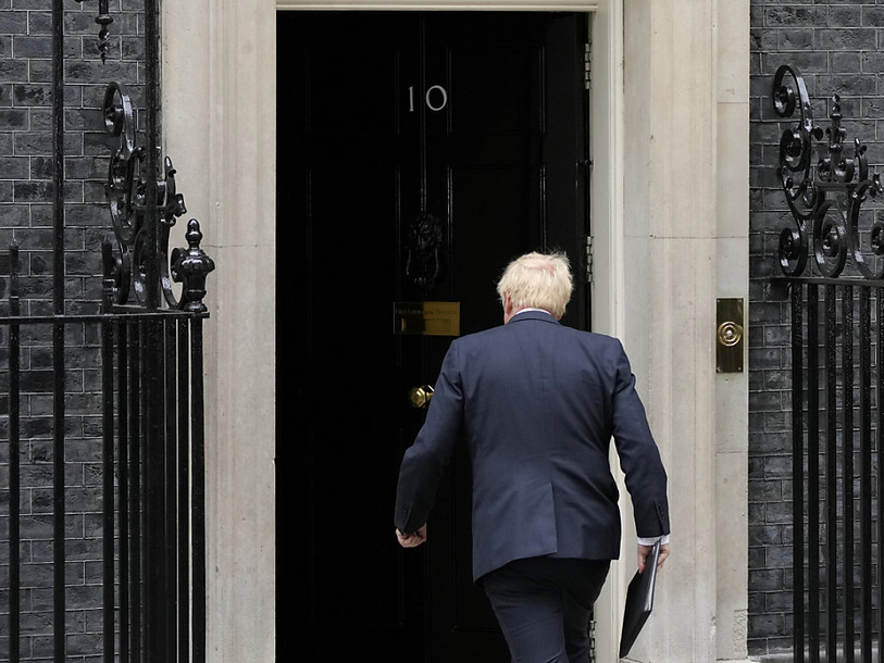 Boris Johnson a annoncé jeudi sa démission à la tête du parti conservateur. (Photo : KEYSTONE / AP / Frank Augstein).