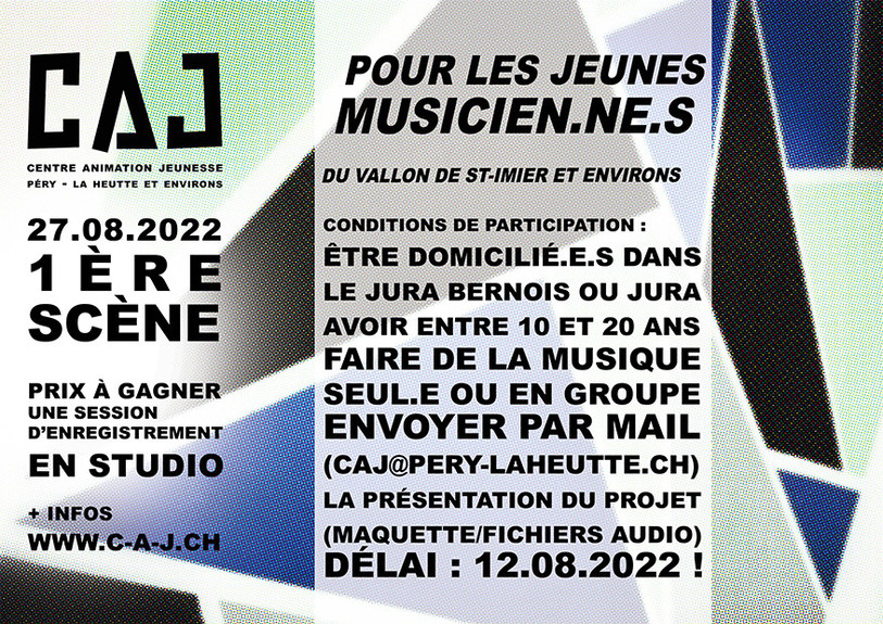 Mathieu Voisard, du groupe République Atypique, Marjorie Oppliger, animatrice socioculturelle, Sullivan Voirol alias Kelley, jeune rappeur et Graciana Fornage animatrice socioculturelle (de gauche à droite) ont présenté les événements de la rentrée pour le CAJ.