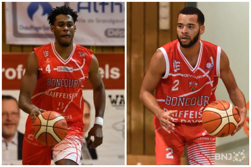 De gauche à droite : Kevin Monteiro et Marlon Kessler font leur retour au BC Boncourt.