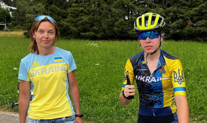 Iryna Shimanska, à droite, aux côtés de son entraîneuse Valentina Matviichuk-Zholnath.