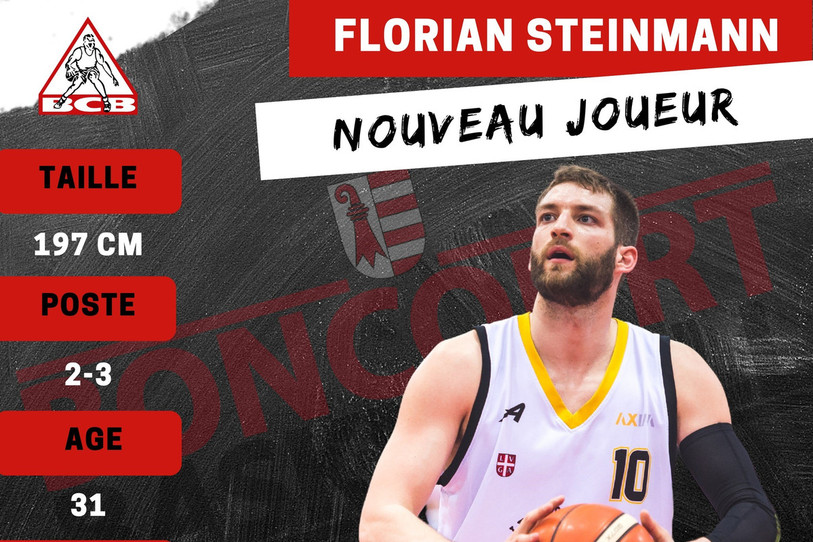 Florian Steinmann est 4e recrue estivale du BC Boncourt (photo : BC Boncourt).