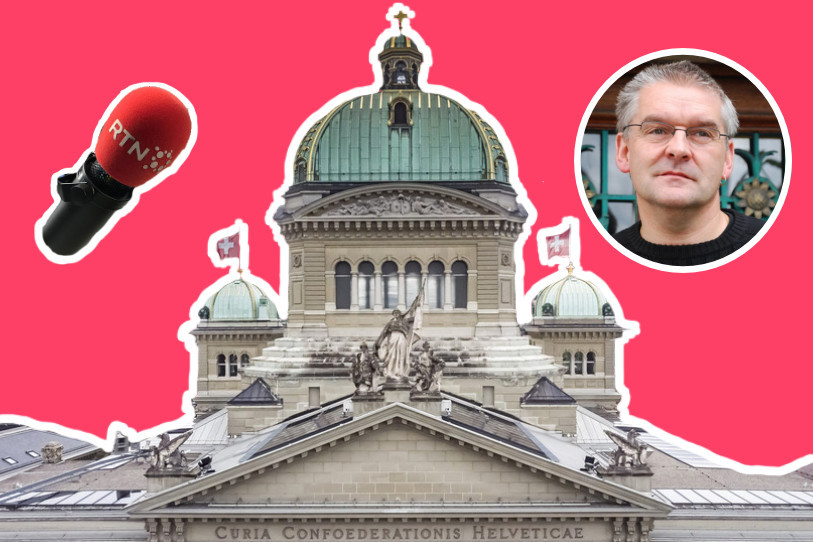 La rédaction de RTN a suivi une journée au Palais fédéral l'élu POP Denis de la Reussille.