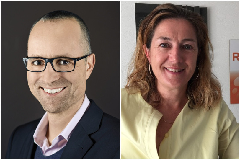 Le président du Forum du bilinguisme René Graf et la directrice Virginie Borel demandent aux autorités biennoises de ne pas réduire la subvention de l'institution. (Photo : Forum du Bilinguisme / BNJ).