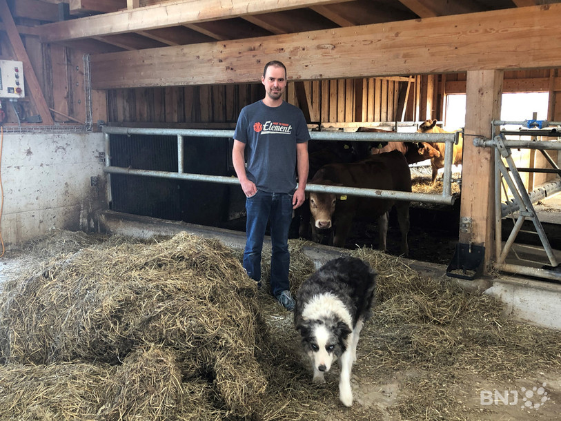 Damien Jeannerat souhaite inviter ses convives à s'intéresser à ses deux métiers : agriculteur et boucher.