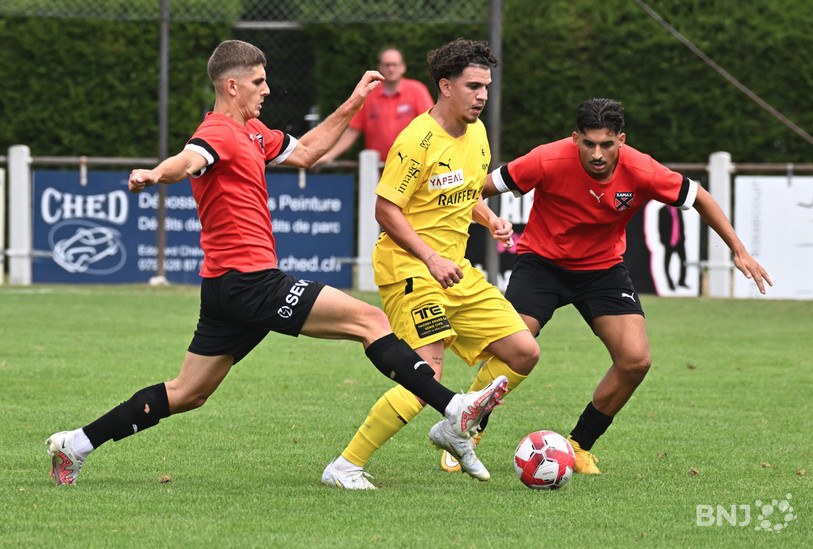 Alessandro Forte et le FC Bassecourt ont fait match nul contre Xamax. (Photo : Georges Henz).