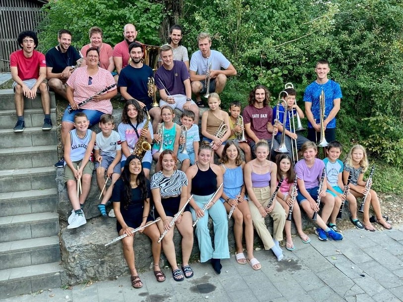 Les jeunes musiciens et musiciennes de Courgenay ont préparé leur spectacle toute cette semaine à Ederswiler. (Photo : MJC)