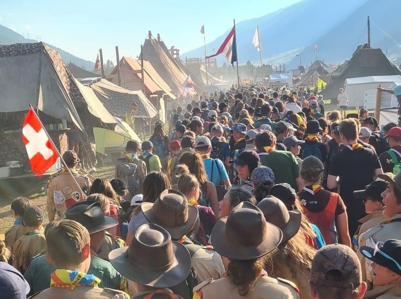 Envrion 30'000 personnes ont pris part à ce camp qui s'est tenu du 23 juillet au 6 août. (Photo : Association du scoutisme jurassien)