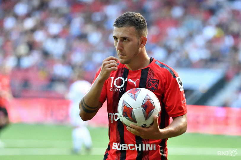 La réussite de Danilo Del Toro tombée à la 64e minute n'aura pas suffi à Neuchâtel Xamax dimanche soir (photo archives Georges Henz).