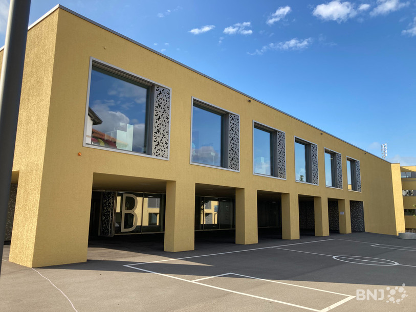 Première rentrée d'août au collège des Quatre fantastiques à Saint-Blaise, inauguré ce printemps. 