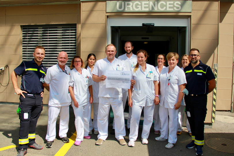 Une partie de l’équipe soignante des Urgences qui compte au total environ 60 personnes. (Photo : H-JU)