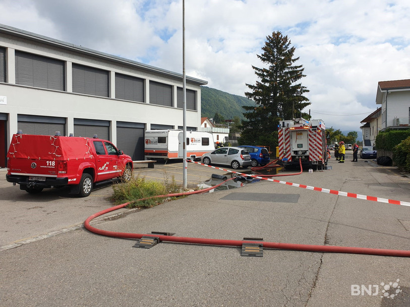 Les sapeurs-pompiers du Landeron sont intervenus sur les lieux. 