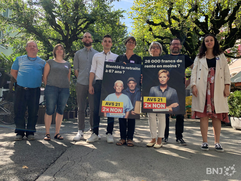 Le comité jurassien « 2xnon » à la réforme de l'AVS.