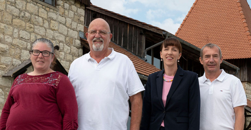 Les candidats du PDC de Saignelégier pour le Conseil communal et la présidence des assemblées. De gauche à droite : 
Jessica Beuchat, Jean-François Boillat, Laure Chaignat-Pelletier et Serge Parrat (Photo : PDC Saignelégier)
