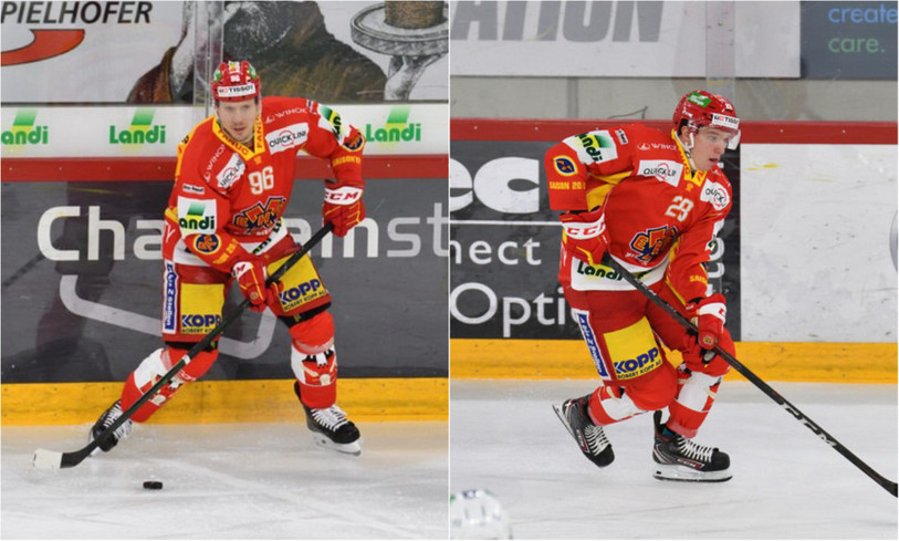 Damien Brunner (à gauche) a prolongé jusqu'en avril 2024 et Elvis Schläpfer jusqu'en avril 2025. (Photos : archives Georges Henz)