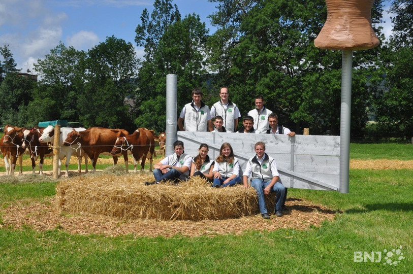 Il y a 10 ans, année de la création des Jeunes agriculteurs jurassiens, l'organisation a réalisé un motif dans un champ au passage du Tour de France (photo : Vincent Boillat).