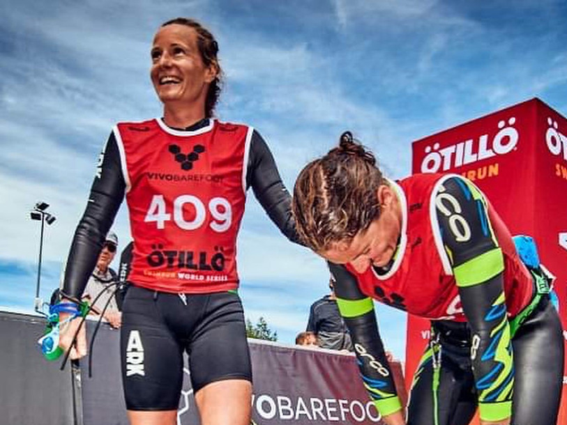 Le sourire après l'effort pour Aline Tavernier, associée à Julia Moustakir.