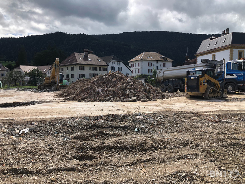 Il ne reste presque rien à l'Avenue de la Gare 14c, après les récents travaux de déconstruction.