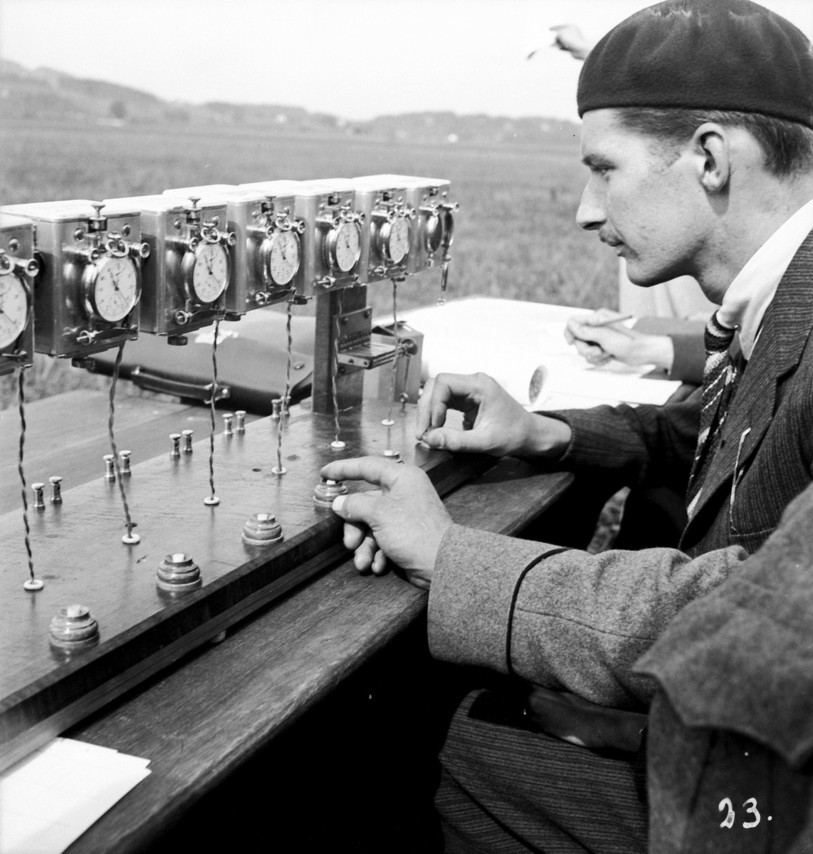Le chronométrage, un savoir-faire typiquement suisse depuis des décennies comme ici en 1932 (photo: Achives de l'Etat de Berne)