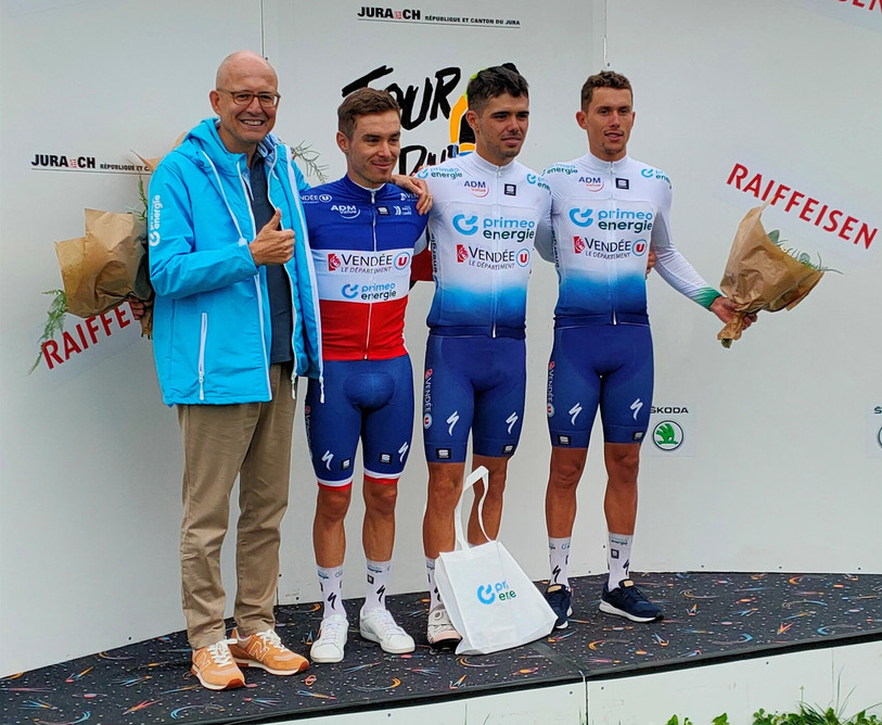Trois coureurs français ont été les plus rapides à Montsevelier. (Photo : Laurent Hennet).
