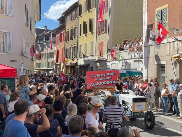 Le cortège du dimanche après-midi était le point d'orgue de la manifestation (photo : Marie Nicolet)