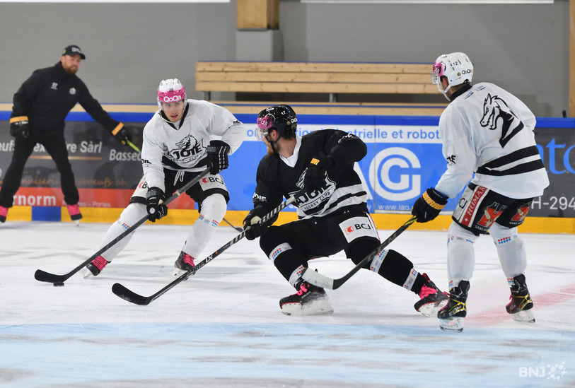 Guillaume Asselin (ici avec le puck) a marqué trois buts durant la phase de préparation. (photo archives : Georges Henz).