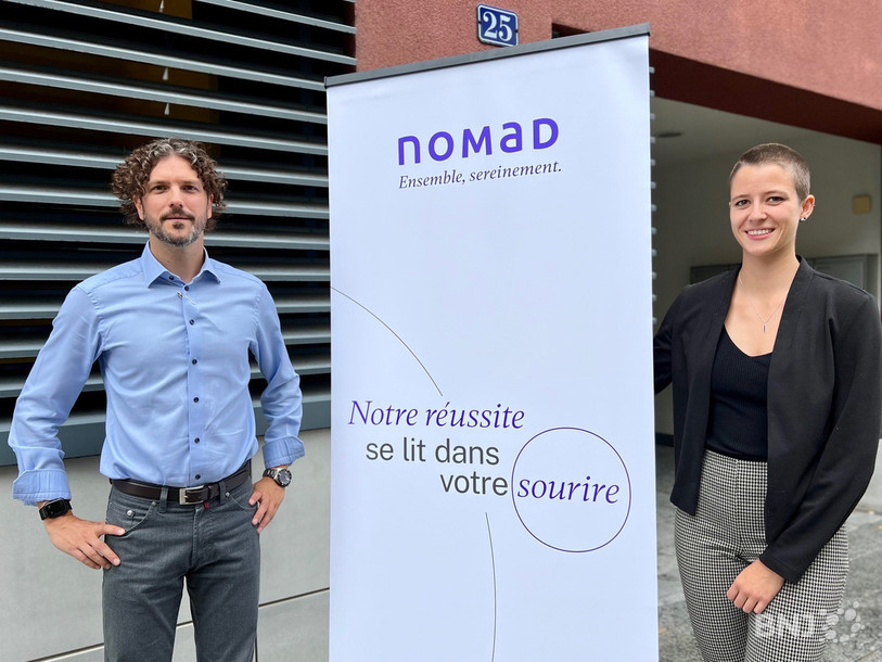 La nouvelle identité de NOMAD a été présentée mercredi matin à La Chaux-de-Fonds par le directeur opérationnel Nicolas Chervrey et la responsable communication Anaïs Brand.