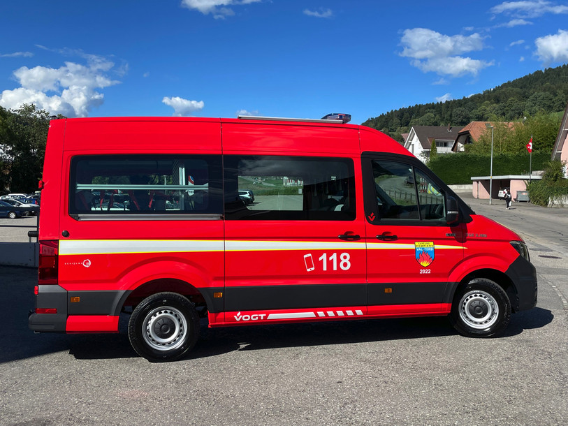 Le nouveau véhicule du SIS Val Terbi est équipé de 8 places, 2 sièges avant et 6 arrières (Photo : SIS Val Terbi)