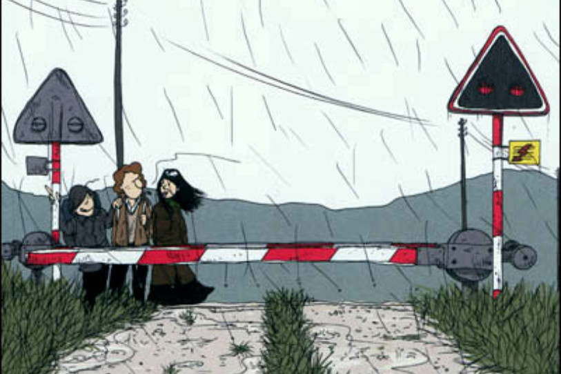 Zoom sur la couverture du tome 1 des Indociles, de Camille Rebetez et Pitch Comment. Lulu est au centre.