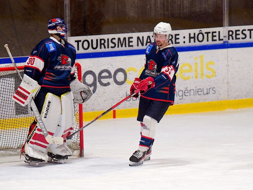 Le gardien Josef Grguric a été blessé au cou pendant le match contre St-Imier. Il est hors de danger. (photo archives : Pierre Boldt).