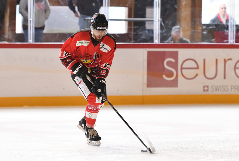 Mathieu Brahier a été le seul buteur du HC Franches-Montagnes mercredi soir (photo : archives Georges Henz).