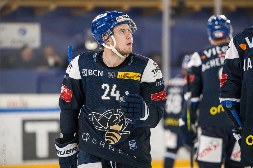 Kyle Topping et le HCC ont passé une fin d'après-midi plutôt tranquille au Tessin. (photo : Jonathan Vallat).