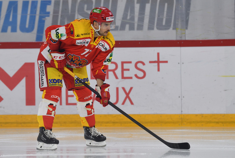 Le défenseur du HC Bienne Robin Grossmann a été sanctionné de deux matches de suspension. (Photo : Georges Henz)