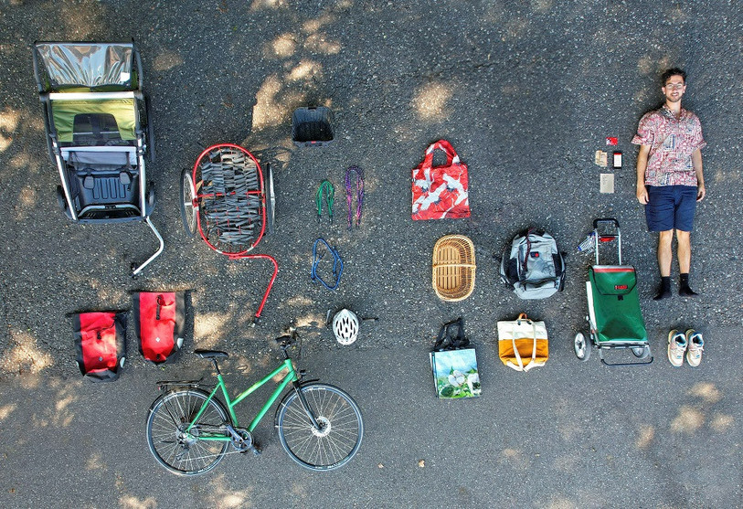 L'ATE encourage la mobilité douce pour faire ses courses dans sa campagne « Carfree Shopping Day ». (photo : ATE)