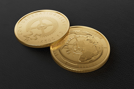 Une nouvelle pièce de Swissmint rend hommage à l'horlogerie. (Photo : Swissmint).