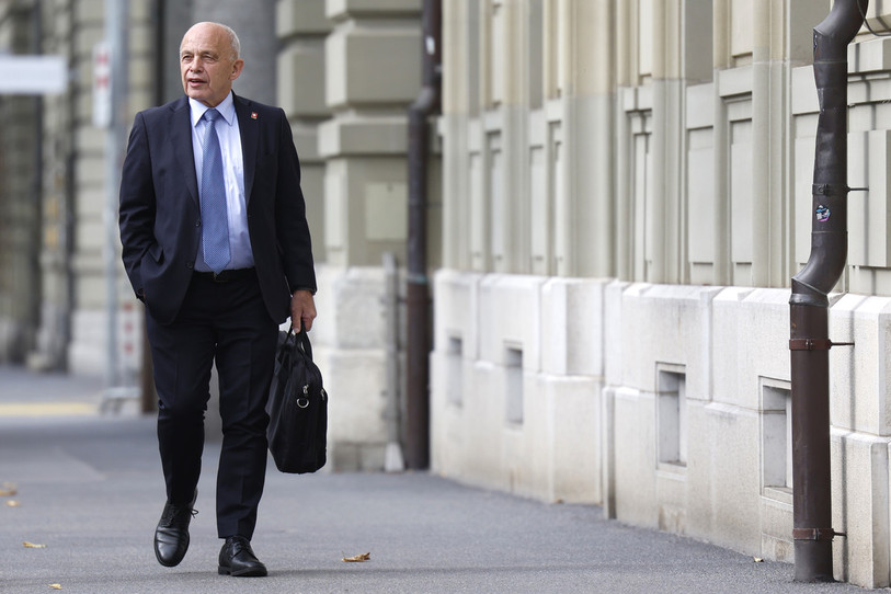 Ueli Maurer quittera ses fonctions dès décembre. ( Photo : KEYSTONE/Peter Klaunzer )