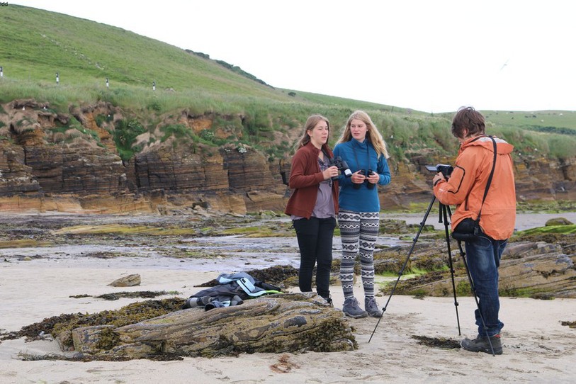 Le Groupe jeunes + Nature en plein tournage.