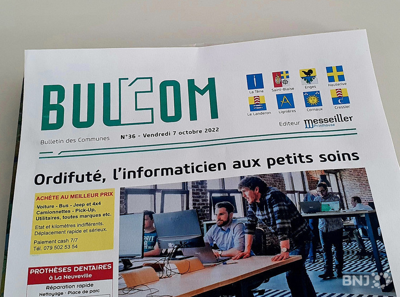 Cette semaine, nous mettons à l’honneur « Bulcom », journal des communes du district de Neuchâtel.
