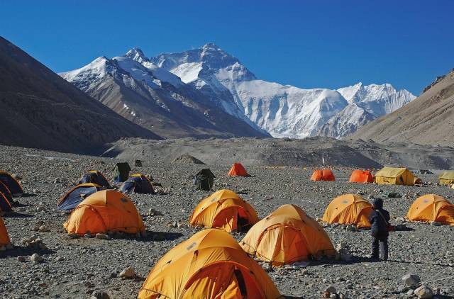 Le camp de base de l'Everest